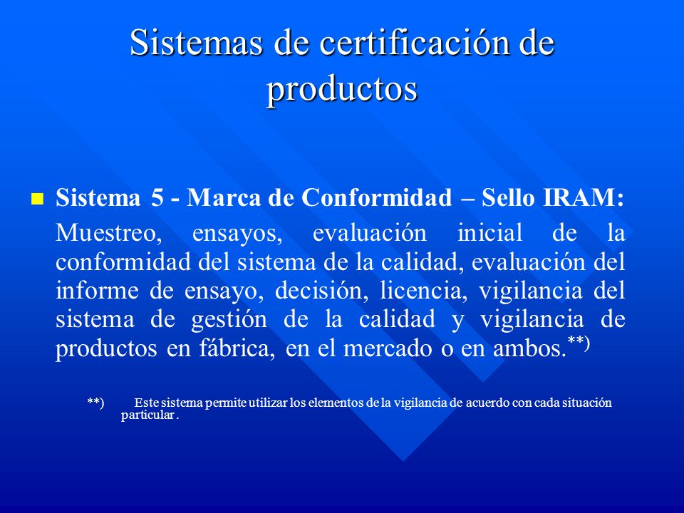 Sistemas de certificación de productos