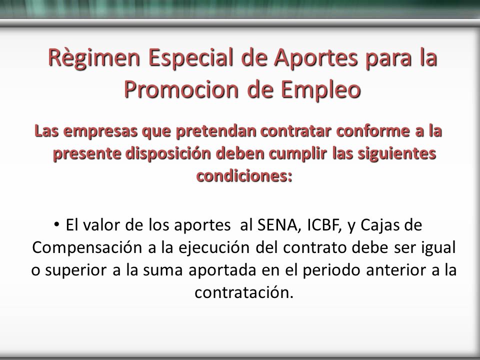 Règimen Especial de Aportes para la Promocion de Empleo