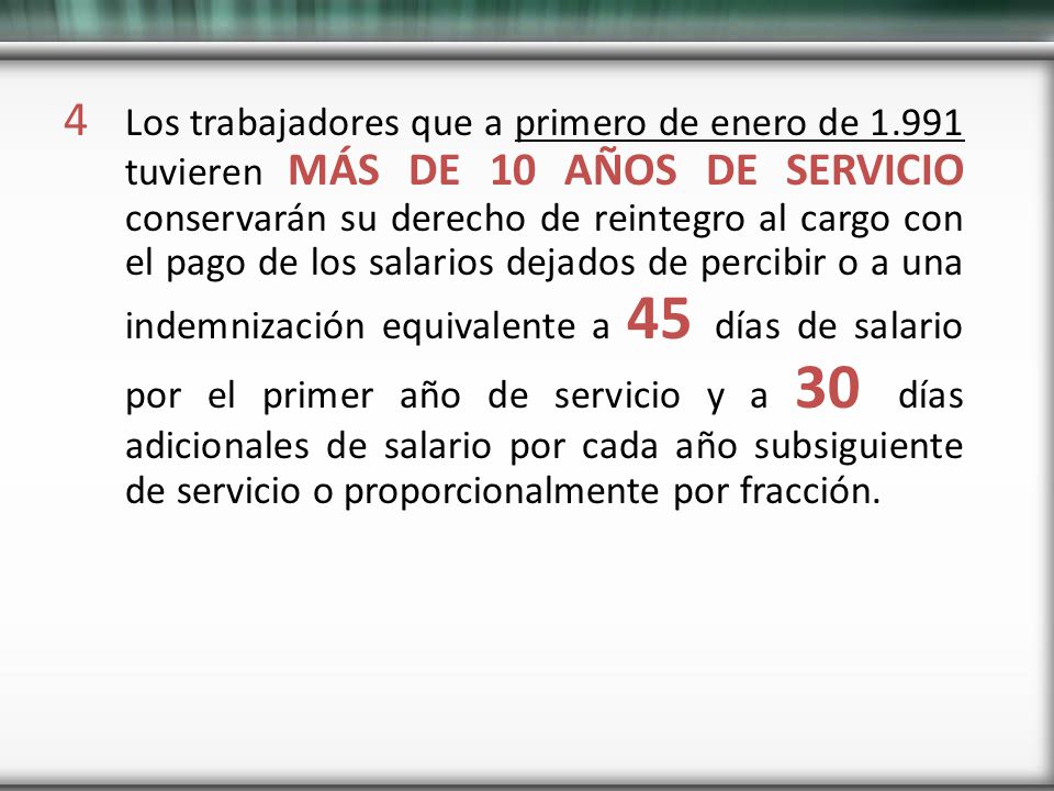 Los trabajadores que a primero de enero de 1