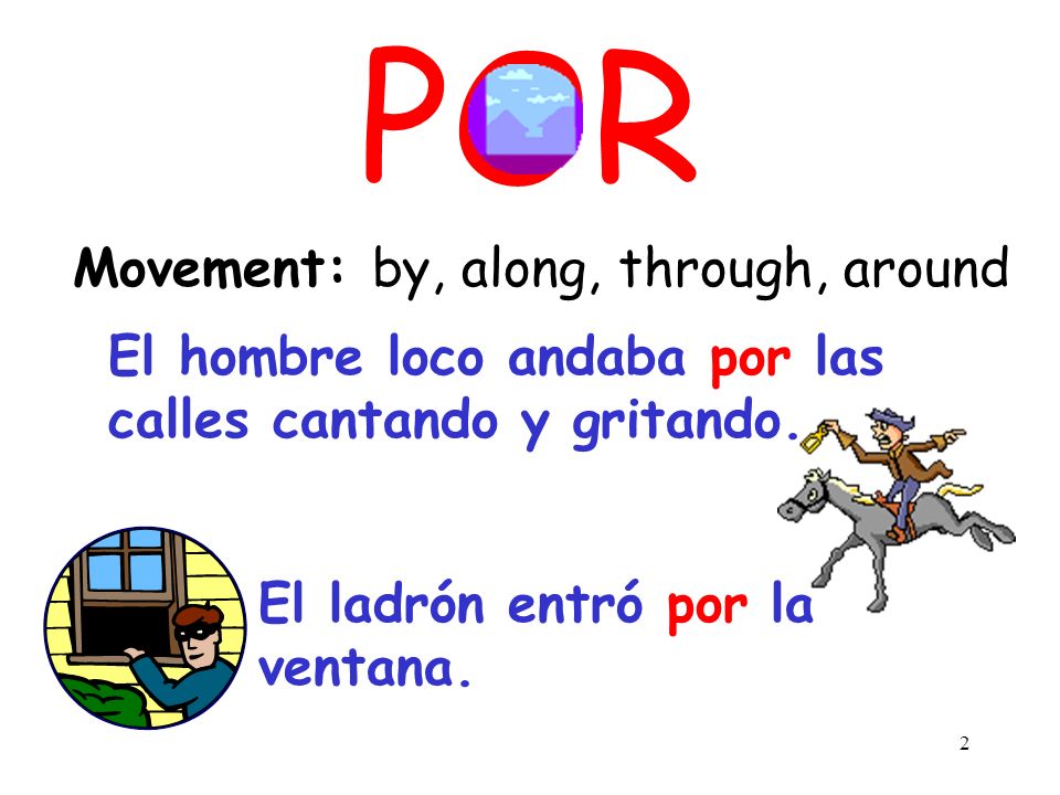POR Movement: by, along, through, around