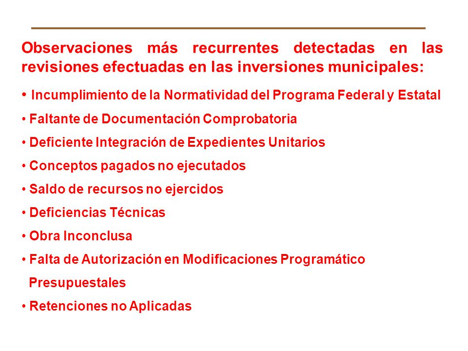 Incumplimiento de la Normatividad del Programa Federal y Estatal