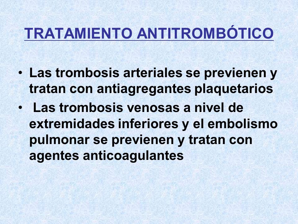 TRATAMIENTO ANTITROMBÓTICO