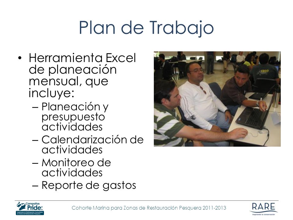Plan de Trabajo Herramienta Excel de planeación mensual, que incluye: