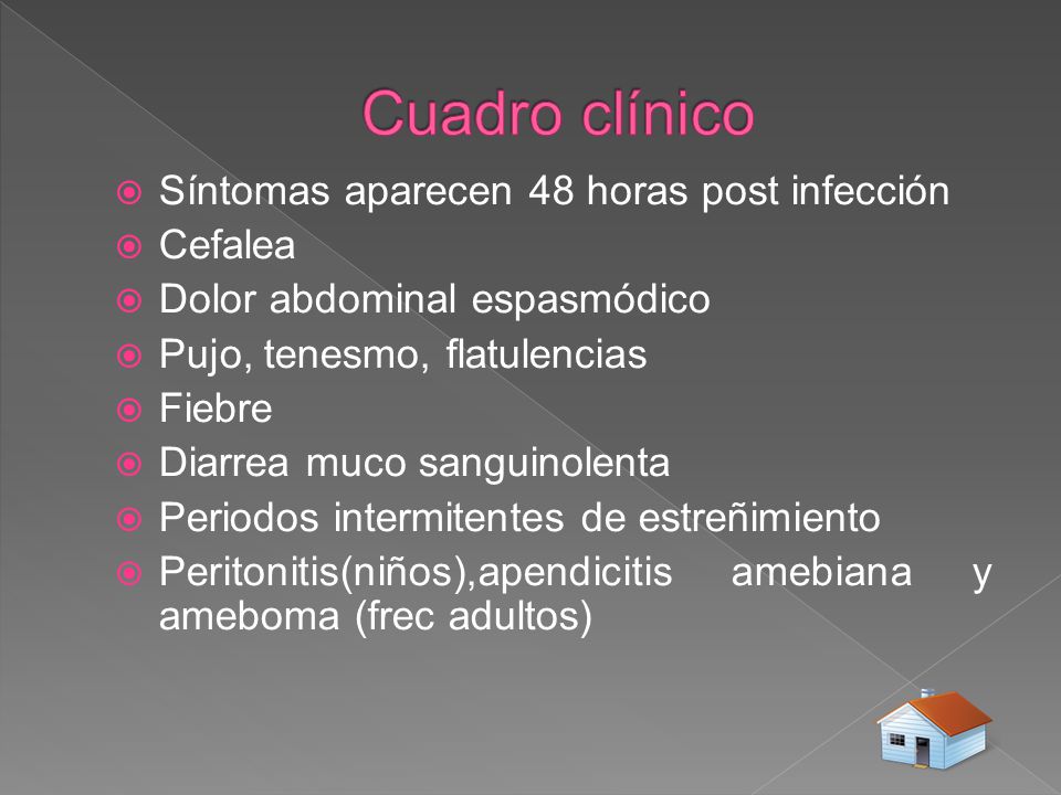 Cuadro clínico Síntomas aparecen 48 horas post infección Cefalea