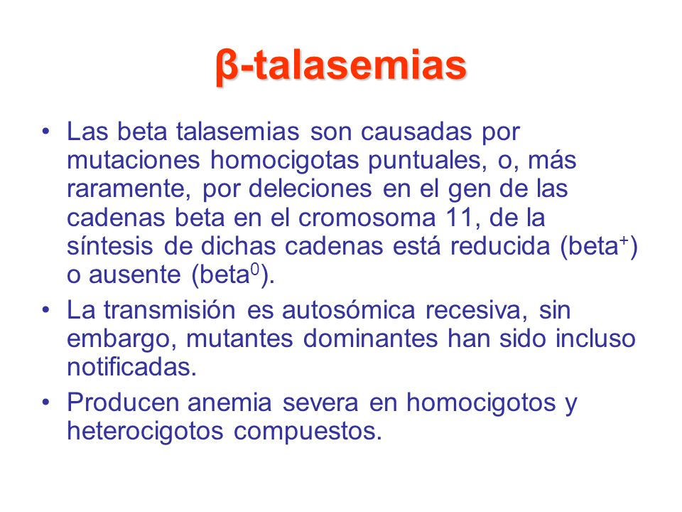 β-talasemias
