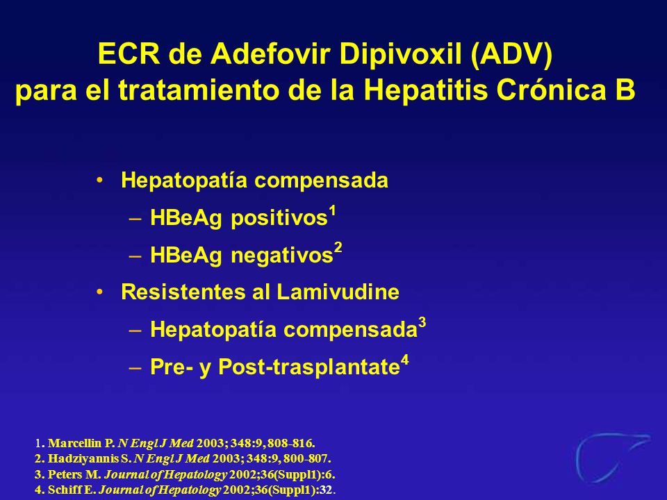 ECR de Adefovir Dipivoxil (ADV) para el tratamiento de la Hepatitis Crónica B