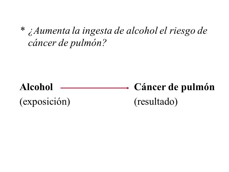 * ¿Aumenta la ingesta de alcohol el riesgo de cáncer de pulmón