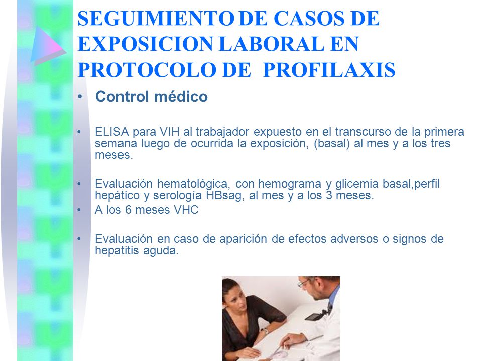 SEGUIMIENTO DE CASOS DE EXPOSICION LABORAL EN PROTOCOLO DE PROFILAXIS