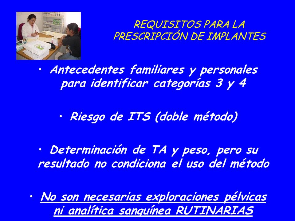 Antecedentes familiares y personales para identificar categorías 3 y 4