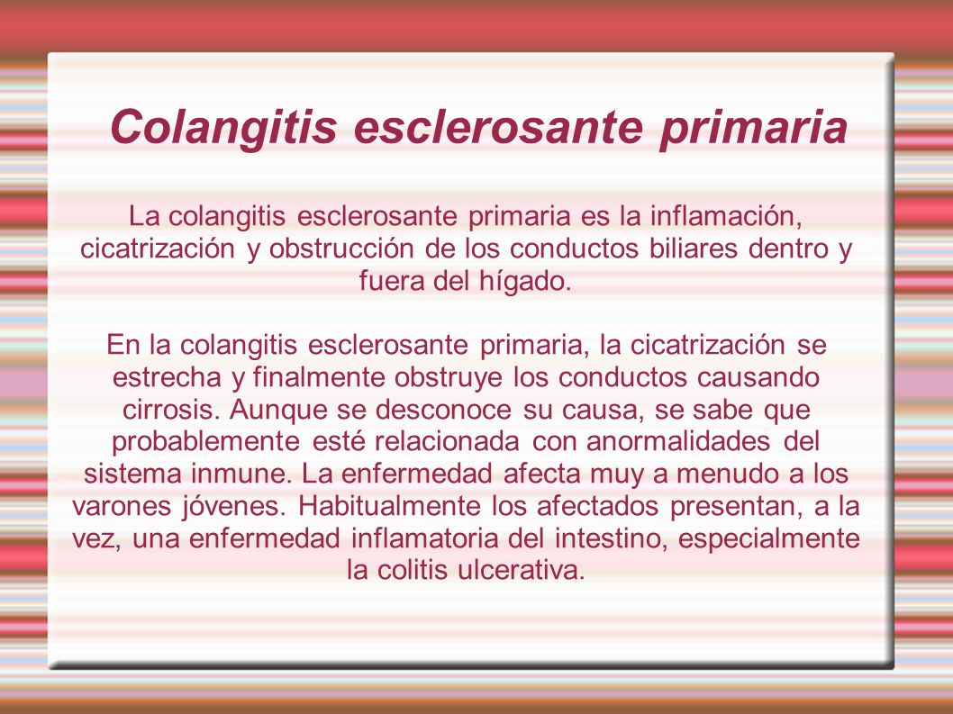 Colangitis esclerosante primaria