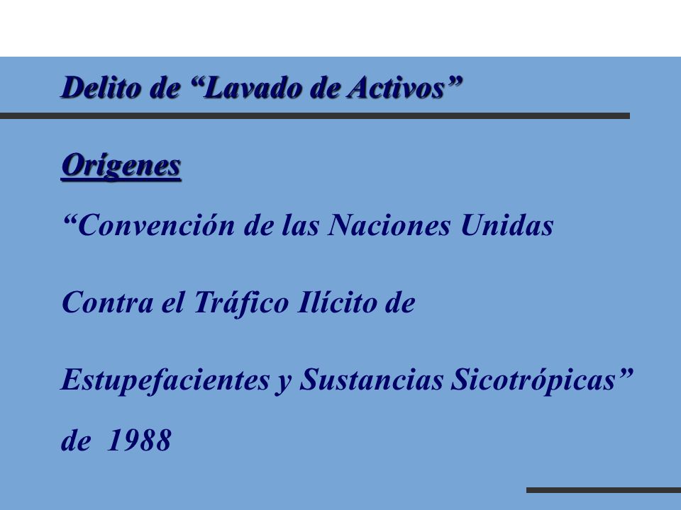 Delito de Lavado de Activos