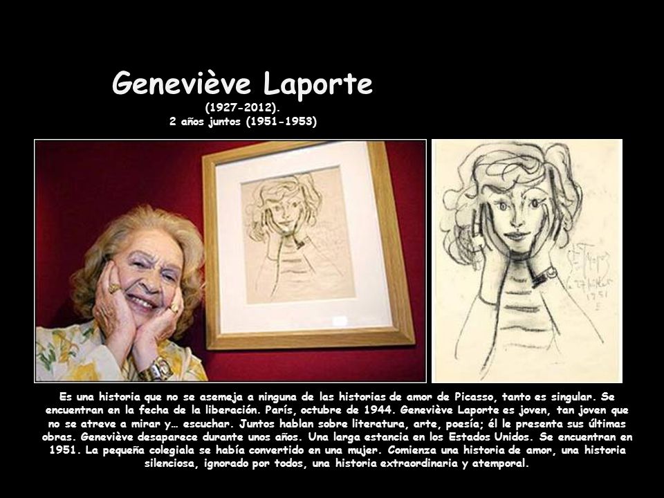 Geneviève Laporte ( ). 2 años juntos ( )