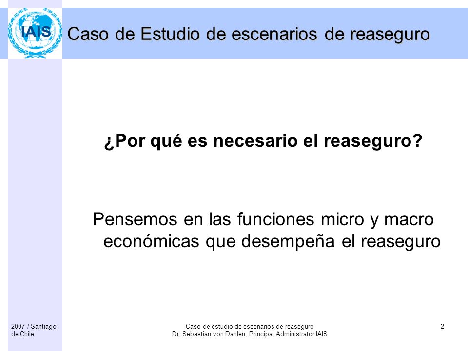 Caso de Estudio de escenarios de reaseguro