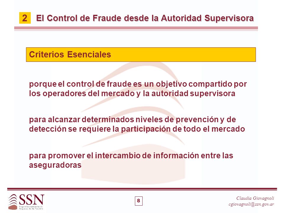 2 El Control de Fraude desde la Autoridad Supervisora
