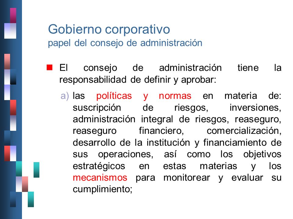 Gobierno corporativo papel del consejo de administración