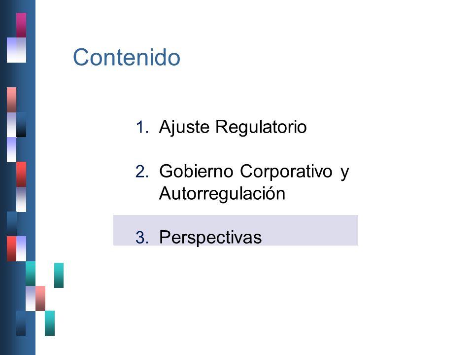Contenido Ajuste Regulatorio Gobierno Corporativo y Autorregulación