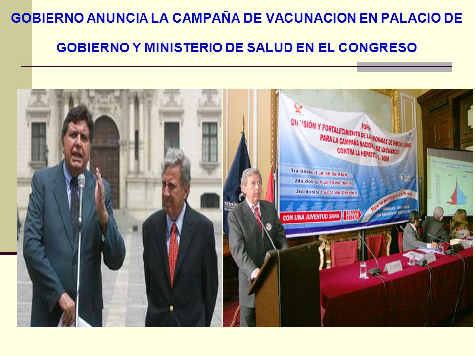 GOBIERNO ANUNCIA LA CAMPAÑA DE VACUNACION EN PALACIO DE GOBIERNO Y MINISTERIO DE SALUD EN EL CONGRESO