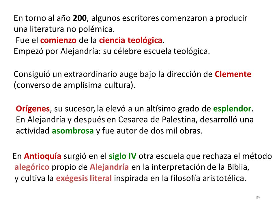 En torno al año 200, algunos escritores comenzaron a producir