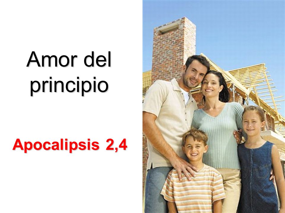 Amor del principio Apocalipsis 2,4