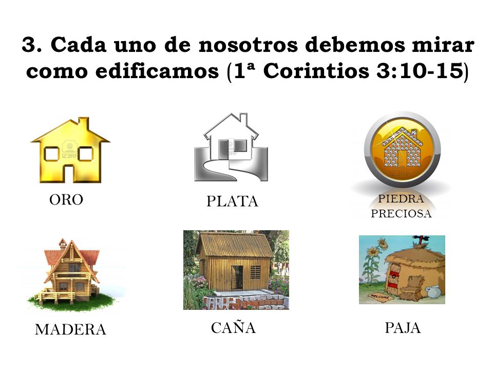 3. Cada uno de nosotros debemos mirar como edificamos (1ª Corintios 3:10-15)