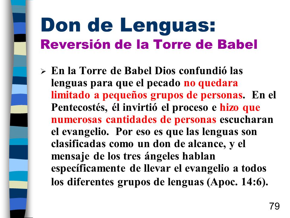 Don de Lenguas: Reversión de la Torre de Babel