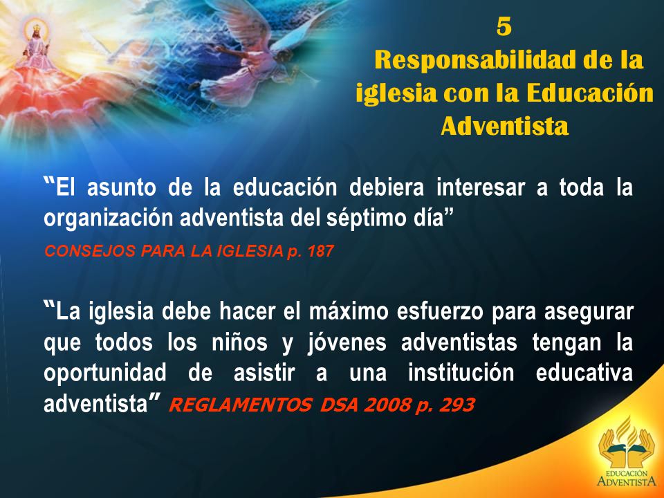 Responsabilidad de la iglesia con la Educación Adventista