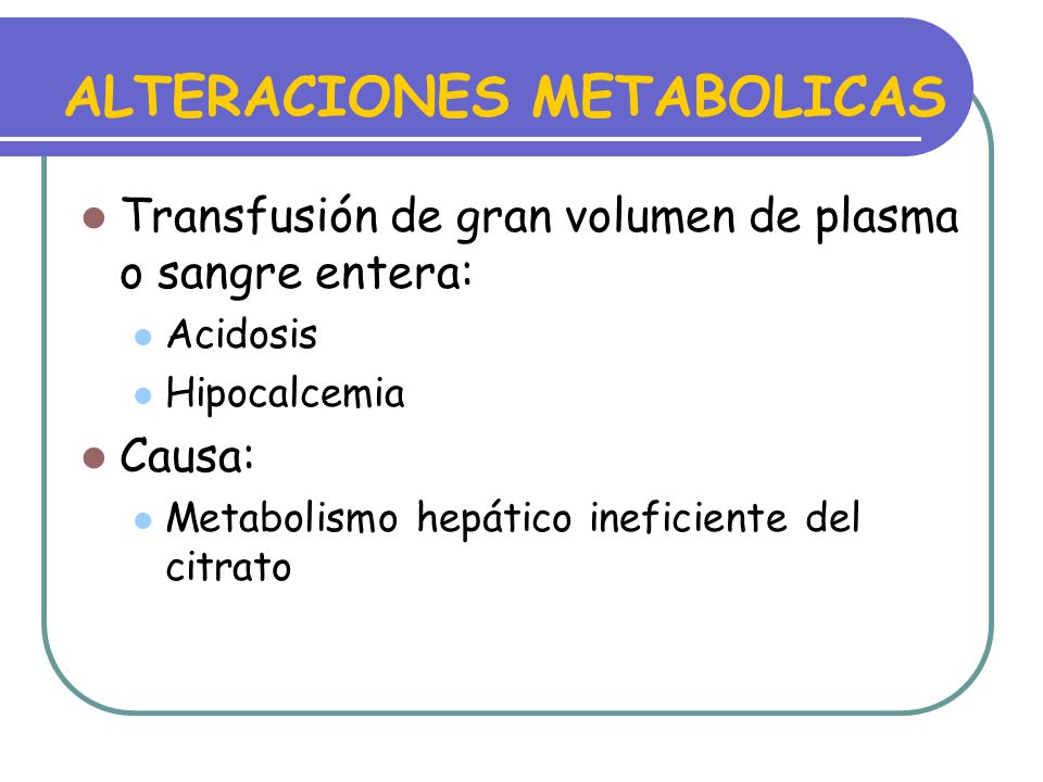ALTERACIONES METABOLICAS