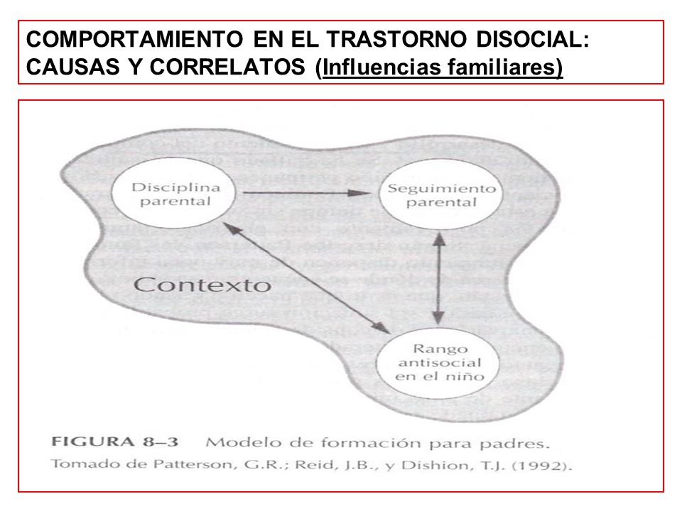COMPORTAMIENTO EN EL TRASTORNO DISOCIAL: CAUSAS Y CORRELATOS (Influencias familiares)