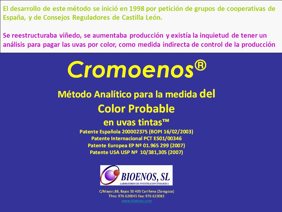 El desarrollo de este método se inició en 1998 por petición de grupos de cooperativas de