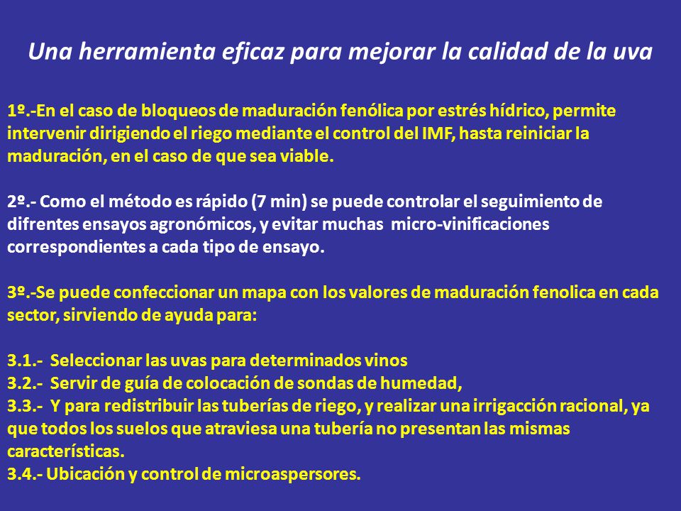 Una herramienta eficaz para mejorar la calidad de la uva