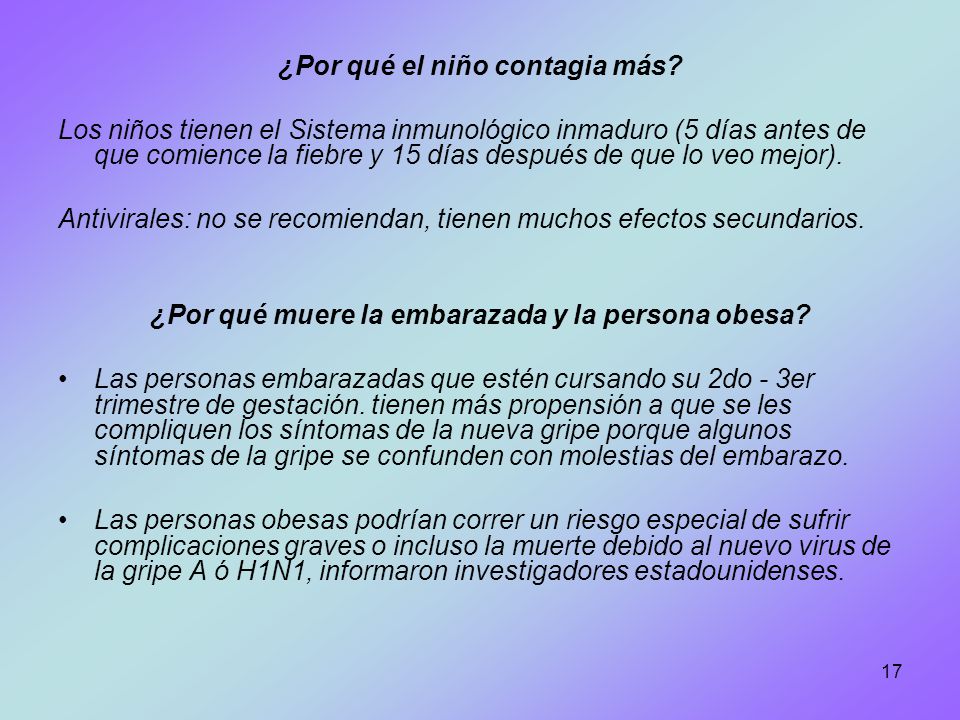 ¿Por qué el niño contagia más