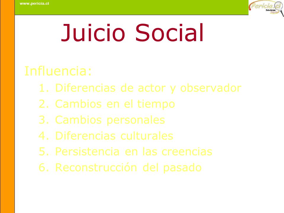 Juicio Social Influencia: Diferencias de actor y observador