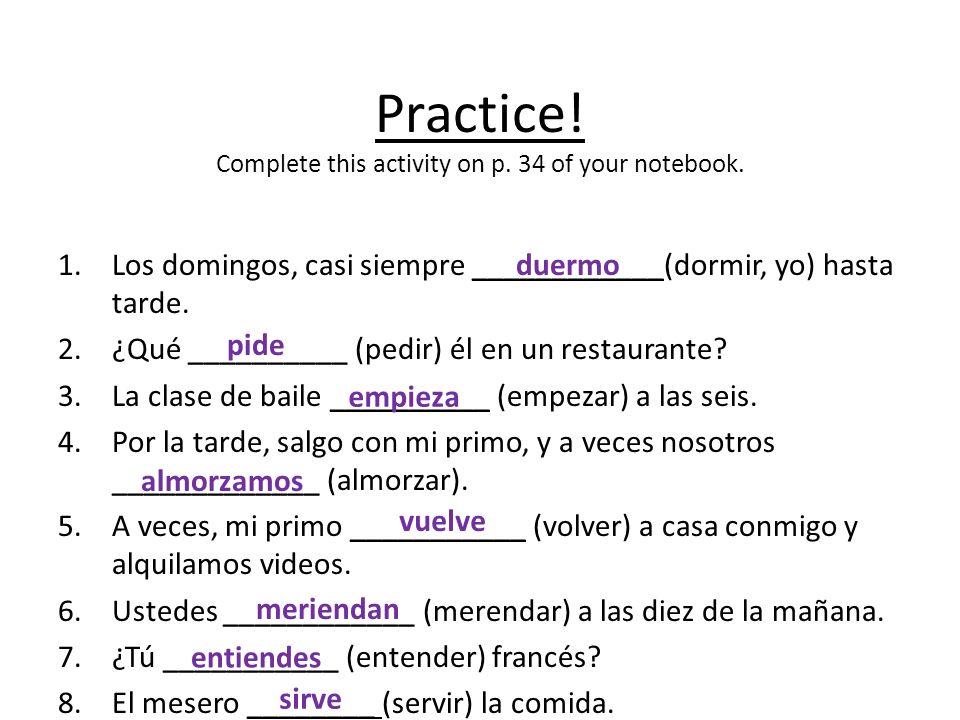 Practice! Complete this activity on p. 34 of your notebook.