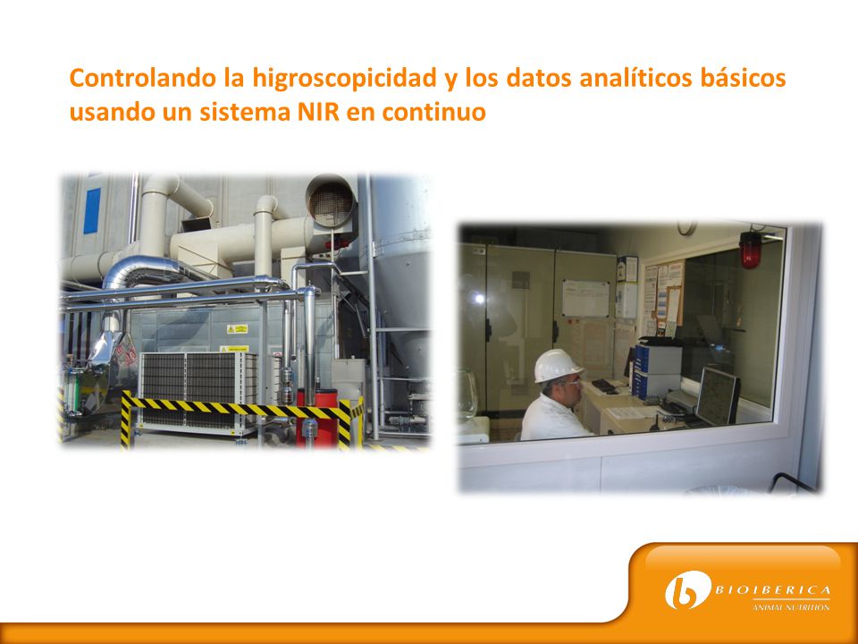 Controlando la higroscopicidad y los datos analíticos básicos usando un sistema NIR en continuo