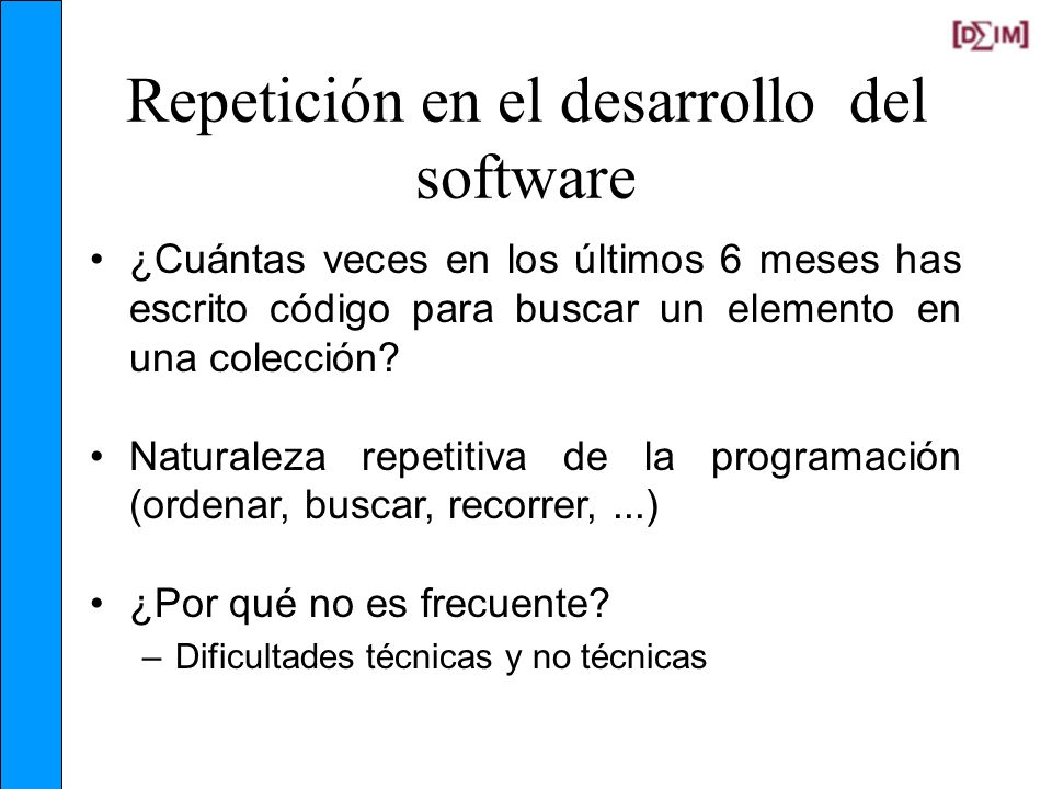 Repetición en el desarrollo del software