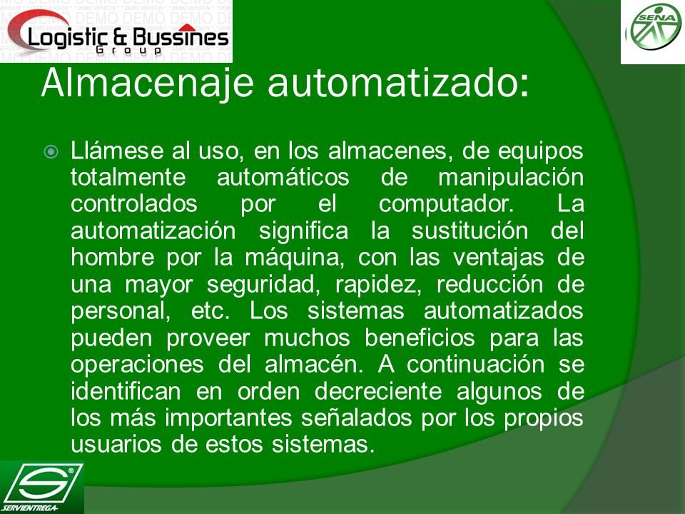 Almacenaje automatizado: