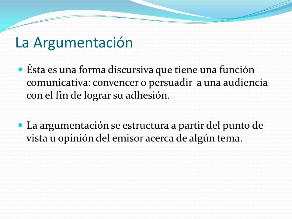 La Argumentación