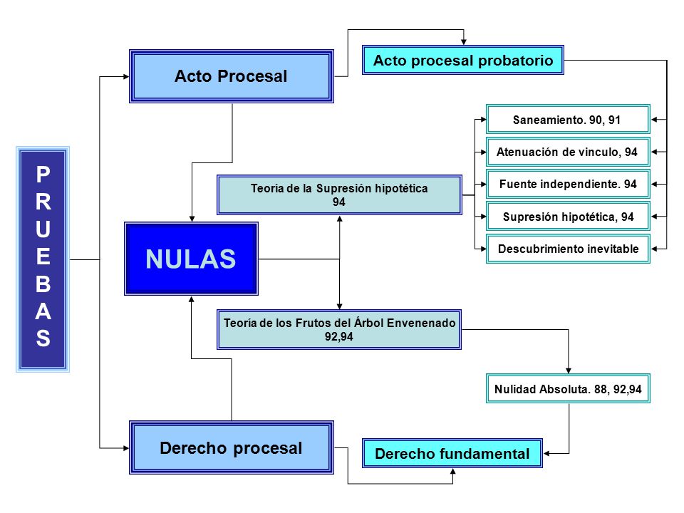 NULAS P R U E B A S Acto Procesal Derecho procesal
