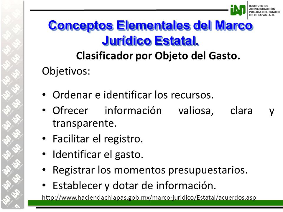 Conceptos Elementales del Marco Jurídico Estatal.