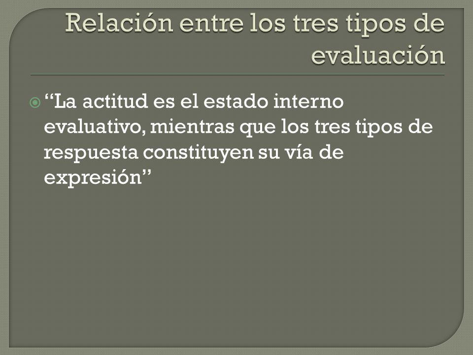 Relación entre los tres tipos de evaluación