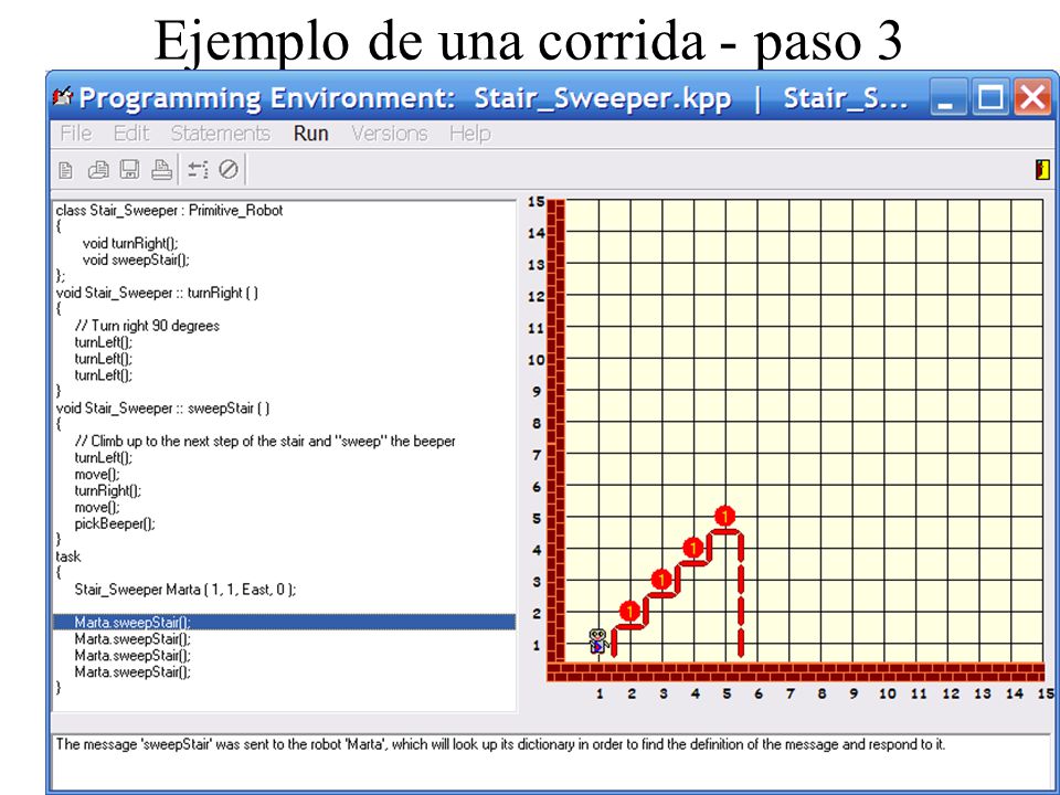 Ejemplo de una corrida - paso 3