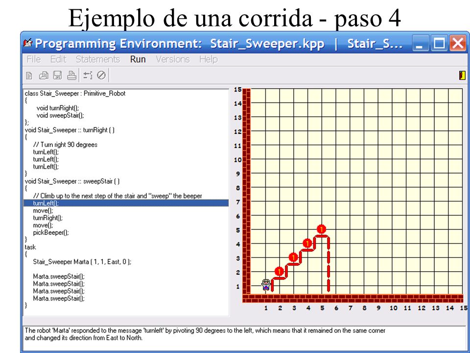 Ejemplo de una corrida - paso 4
