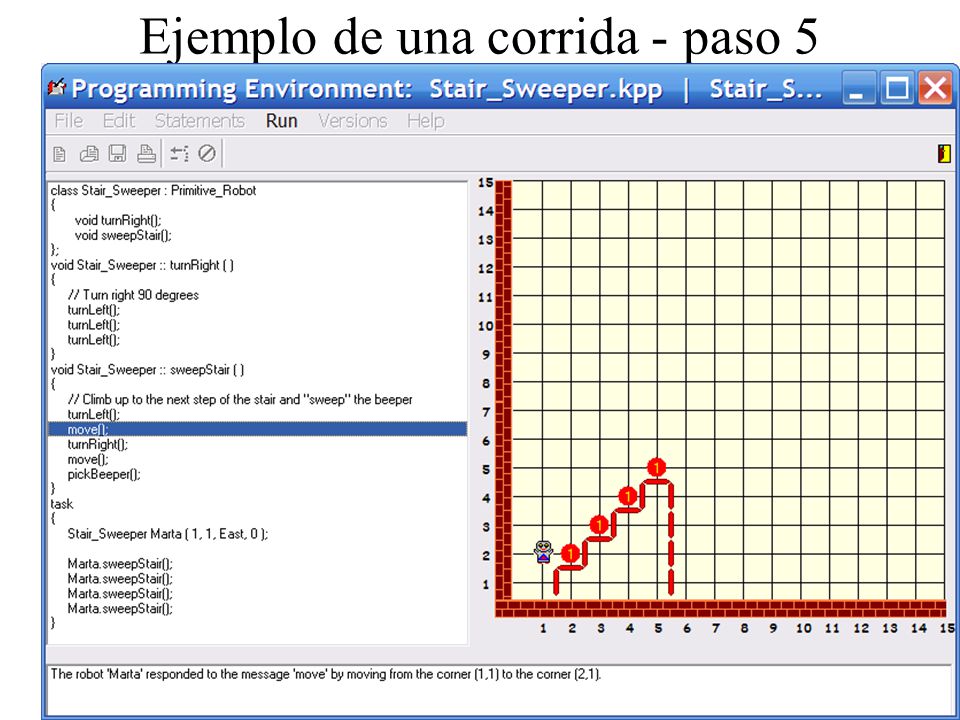 Ejemplo de una corrida - paso 5