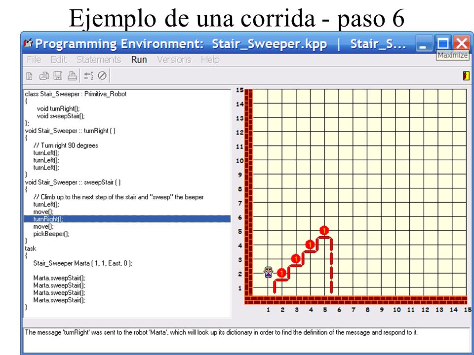 Ejemplo de una corrida - paso 6