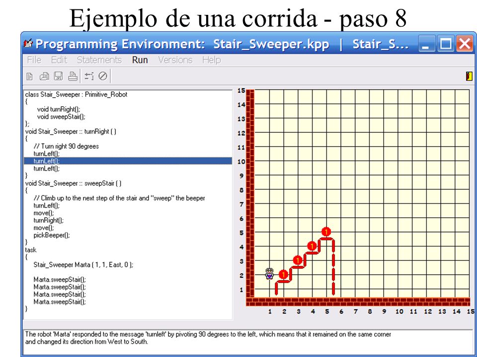 Ejemplo de una corrida - paso 8
