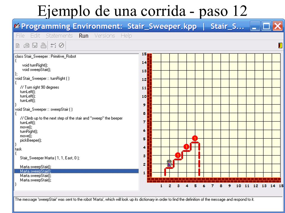 Ejemplo de una corrida - paso 12