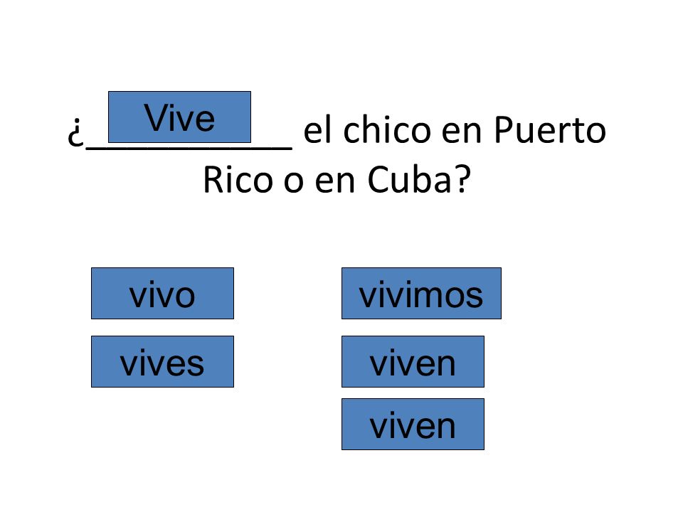 ¿__________ el chico en Puerto Rico o en Cuba