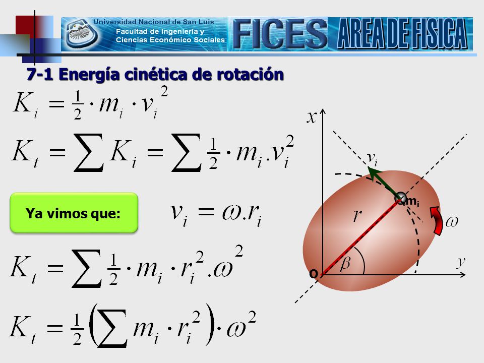 7-1 Energía cinética de rotación