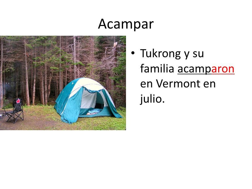 Acampar Tukrong y su familia acamparon en Vermont en julio.
