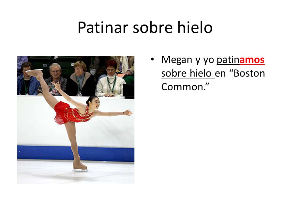 Patinar sobre hielo Megan y yo patinamos sobre hielo en Boston Common.